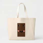 Mevrouw chocolade grote tote bag (Voorkant)