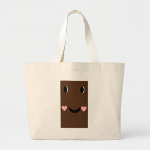 Mevrouw chocolade grote tote bag