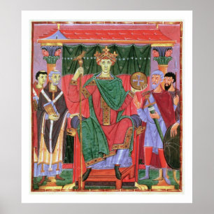 mevrouw Cim.4453 f.42r Heilige Romeinse keizer Ott Poster