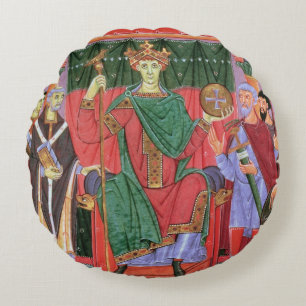 mevrouw Cim.4453 f.42r Heilige Romeinse keizer Ott Rond Kussen