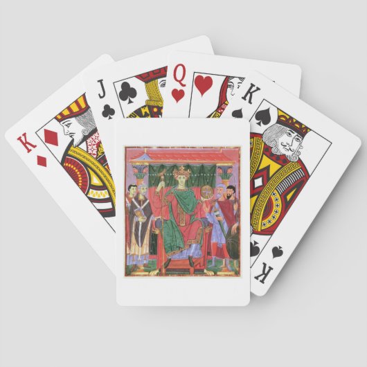 mevrouw Cim.4453 f.42r Heilige Romeinse keizer Ott Speelkaarten (Achterkant)