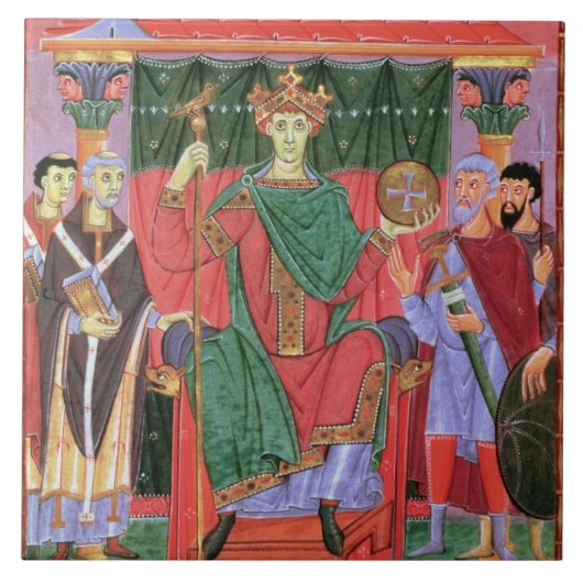 mevrouw Cim.4453 f.42r Heilige Romeinse keizer Ott Tegeltje (Voorkant)