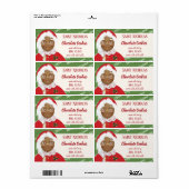 Mevrouw Claus African American Kerstcookie Gift Etiket (Full Sheet)