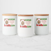 Mevrouw Claus African American Kerstcookie Gift Voedselcontainer Etiket (Flessen)