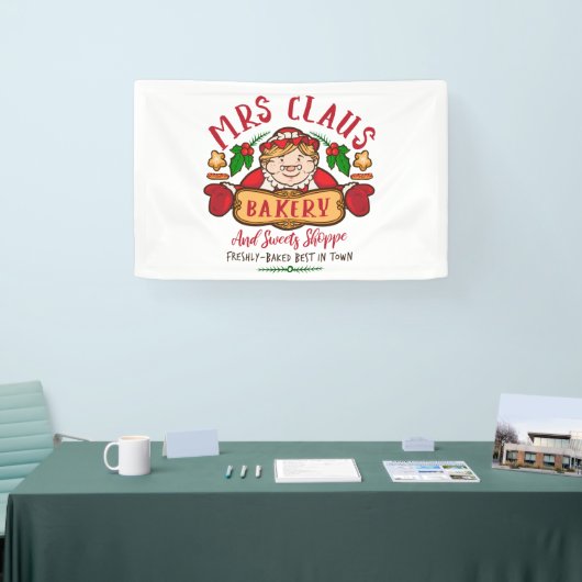 Mevrouw, Claus Bakery-kerst Noordpool Spandoek (Beurs)