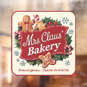 Mevrouw, Claus Bakery Raamsticker (Vel 2)