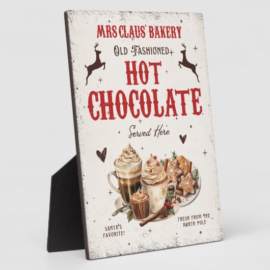 mevrouw Claus’ Bakkerij Hot Chocolate Christmas Fotoplaat (Zijkant)