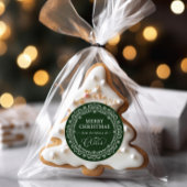 Mevrouw Claus’ Bakkerij Kerstgroene vakantie Ronde Sticker