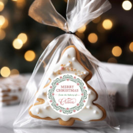 Mevrouw Claus’ Bakkerij Kerstvakantie Ronde Sticker