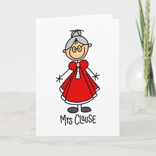 Mevrouw Claus Card Feestdagen Kaart (Voorkant)