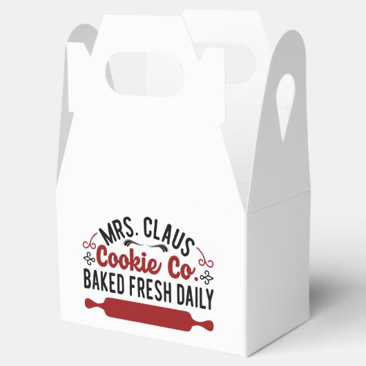 Mevrouw Claus Cookie Company Kerstfeestdag Bedankdoosjes (Geopend)