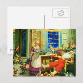 Mevrouw Claus en Kerstman op kerstnacht Feestdagenkaart (Voorkant / Achterkant)