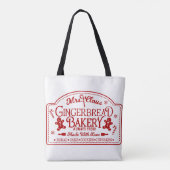 Mevrouw Claus Gingerbread Bakery Tote Bag (Achterkant)