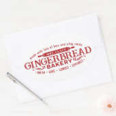 Mevrouw Claus gingerbrood bakkerij sticker (Envelop)