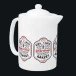Mevrouw Claus Gingerbrood Kerst van bakkerij Theepot<br><div class="desc">Claus Gingerbrood Bakery-kerstteapot</div>