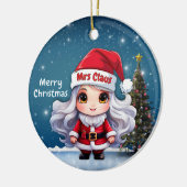 Mevrouw Claus 🤶 🎄 Keramisch Ornament (Links)