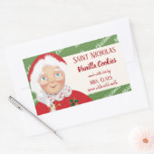 Mevrouw Claus Kerstfeestdag Gift Rechthoekige Sticker (Envelop)