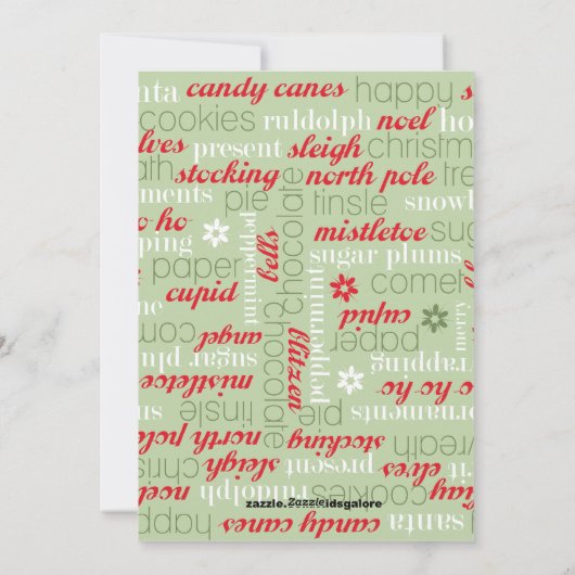 Mevrouw Claus kerstkaart (Achterkant)