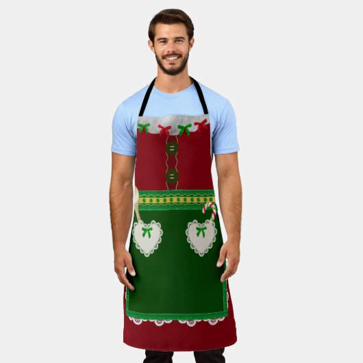 Mevrouw Claus Kerstmis Apron Schort (Gedragen)