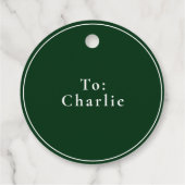 Mevrouw Claus Kersttraktatie Groene Kerstmis Bedankjes Labels (Achterkant)