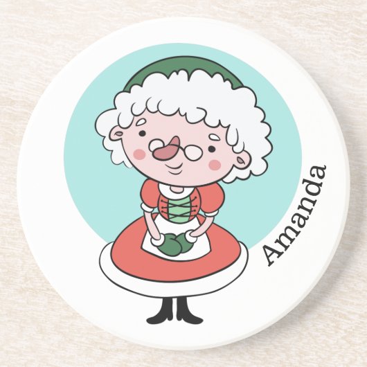 Mevrouw Claus, onderzetter zandsteen (Voorkant)