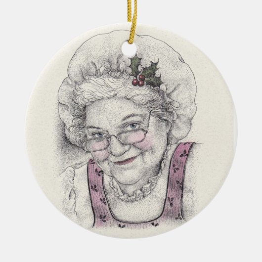 Mevrouw Claus Ornament (Voorkant)