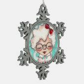 Mevrouw Claus - Pewter Snowflake Ornament (Links)
