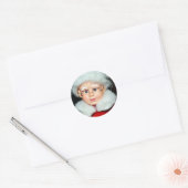 Mevrouw Claus Ronde Sticker (Envelop)