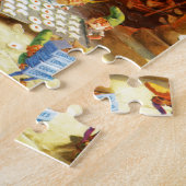 Mevrouw Claus & Santa's Elves Bake-kerstkoekjes Legpuzzel (Zijkant)