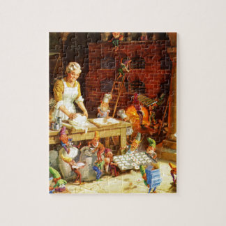 Mevrouw Claus & Santa's Elves Bake-kerstkoekjes Legpuzzel