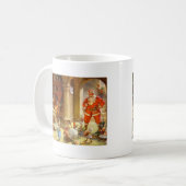 Mevrouw Claus & Santas Elves bakken kerstkoekjes Koffiemok (Voorkant links)