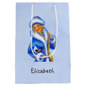  mevrouw Claus Waterverf Kerstmis Custom Medium Cadeauzakje (Achterkant)