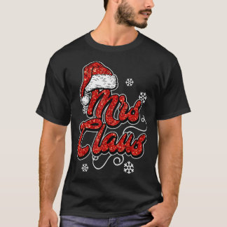 Mevrouw Clause Husband Wife Ma Pap Familie Kerstmi T-shirt
