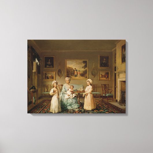 Mevrouw Congreve en haar kinderen Canvas Afdruk (Voorkant)