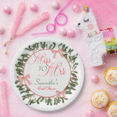 Mevrouw Coquette Mistletoe Bruidsborrel Papieren Bordje (Feest)