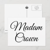 Mevrouw Crown Briefkaart (Voorkant / Achterkant)
