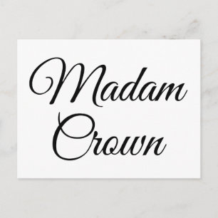 Mevrouw Crown Briefkaart