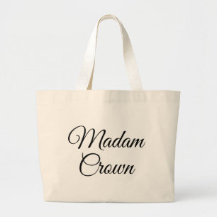 Mevrouw Crown Grote Tote Bag