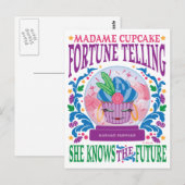Mevrouw Cupcake Fortune Telling Briefkaart (Voorkant / Achterkant)