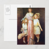 Mevrouw Daniels met twee kinderen Briefkaart (Voorkant / Achterkant)