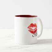 Mevrouw de mok - met rode lippenstift (Voorkant rechts)