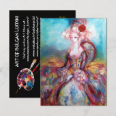 MEVROUW DE POMPADOUR UITNODIGING BRIEFKAART (Voorkant / Achterkant)