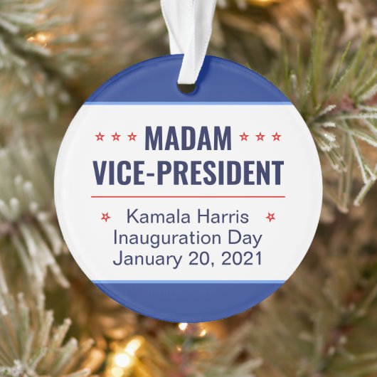 Mevrouw de vice-President Kamala Harris Inaugurati Ornament (Boom)
