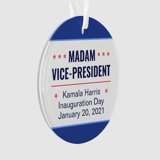 Mevrouw de vice-President Kamala Harris Inaugurati Ornament (voorkant)
