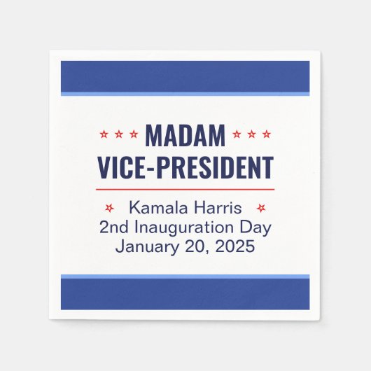 Mevrouw de vice-President Kamala Harris Inaugurati Servet (Voorkant)