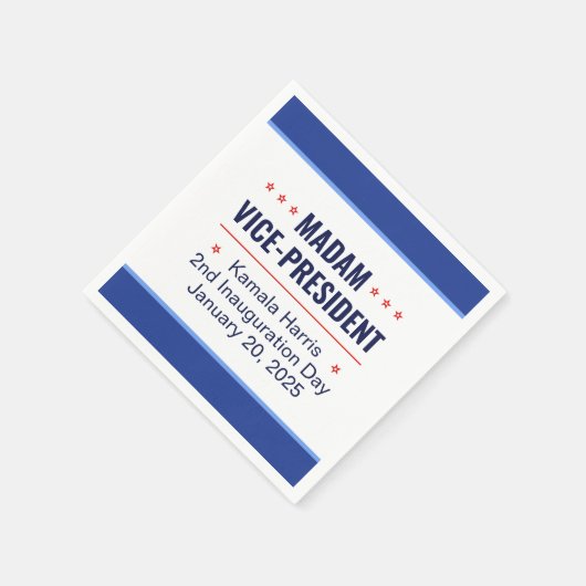 Mevrouw de vice-President Kamala Harris Inaugurati Servet (Hoek)