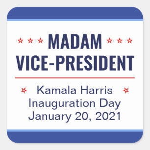 Mevrouw de vice-President Kamala Harris Inaugurati Vierkante Sticker
