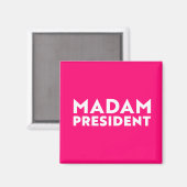 Mevrouw de Voorzitter moderne typografie wit heet Magneet (Voorkant / Achterkant)
