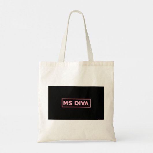 Mevrouw diva canvas tas voor verkoop. (Achterkant)