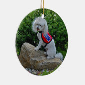 mevrouw Dolly MaltiPoo Keramisch Ornament (Rechts)